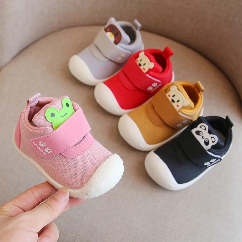 Toddler Shoes Flat-Sneakers Soft-Sole Knitted Animal-Pattern First-Walk Baby-Girl Boy
