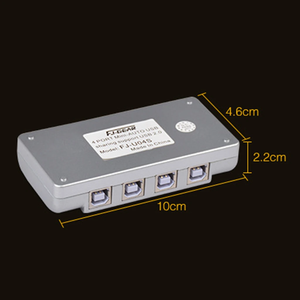 USB 2,0 Переключатель концентратор распределительный коммутатор разветвитель 1 автоматический принтер сканер на 4 ПК