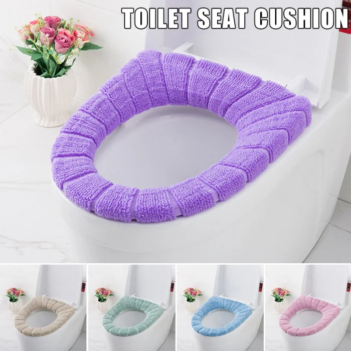 Soft Bathroom Toilet Seat Closestool Washable Warmer Mat Cover Pad Cushion Bathroom Accessories AUG889