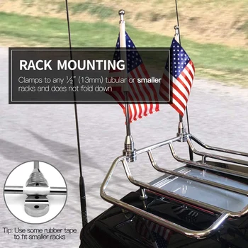 

Universal Motorcycle Decoration Adjustable Pole Mount Flag for Dyna Street Glide Road King Chrome