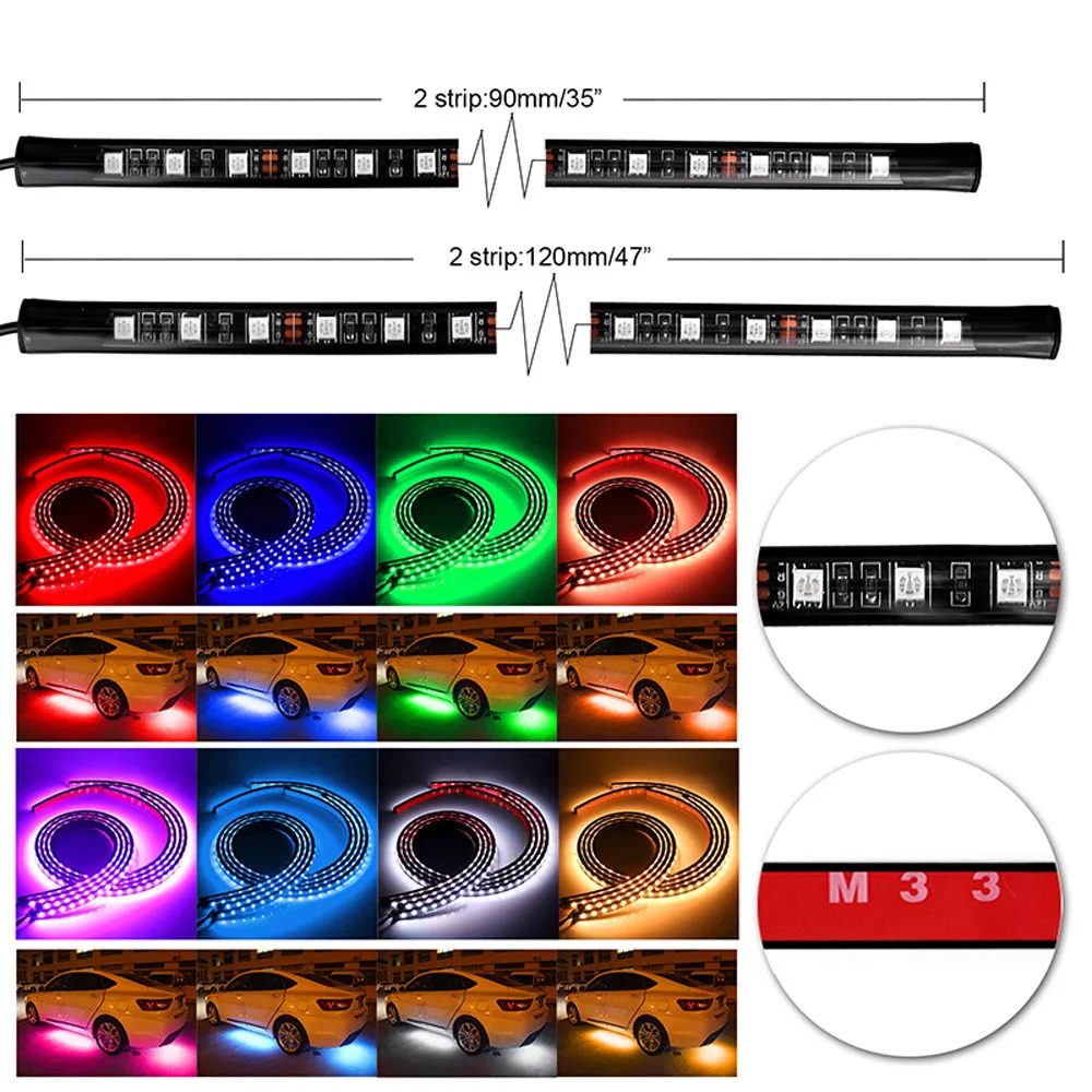4 для Unids автомобильный музыкальный контроллер RGB Гибкая полоса света окружающей среды комплект лампы 688