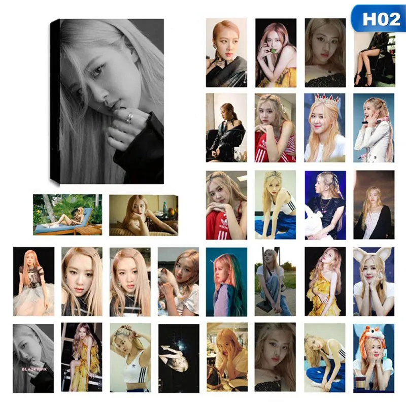 30 шт./компл. Blackpink Team Lisa Jisoo Jennie Rose Album HD фото карточный зажим самодельный LOMO Card Photocard