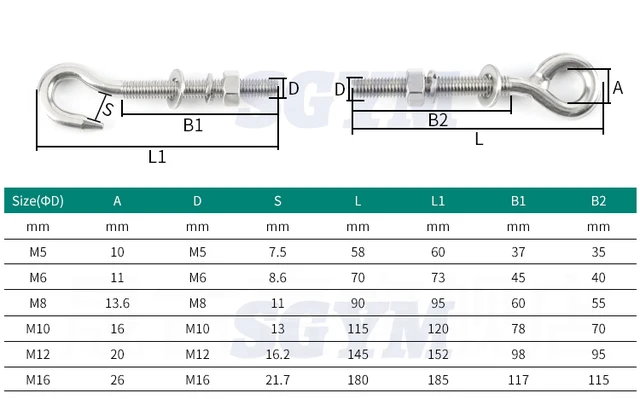 Dadi A Occhiello Di Sollevamento In Acciaio Inox - 2 Pezzi, Per M16, M20, M22 - Foto 13