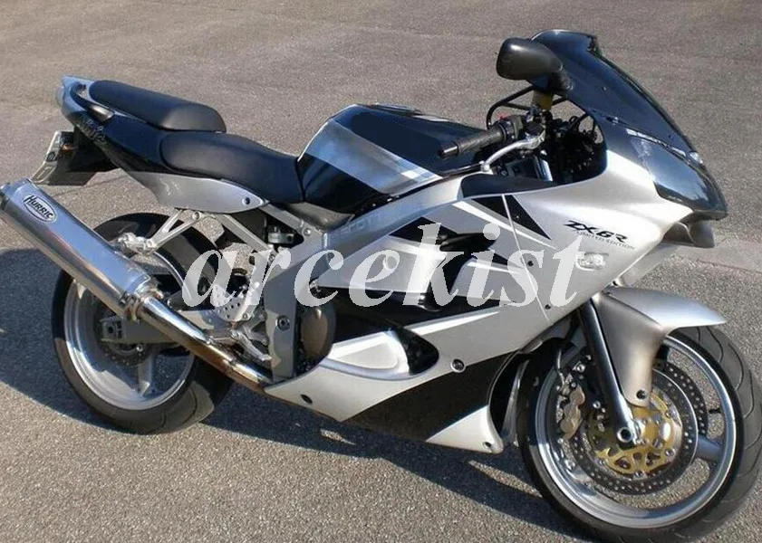 Литьевая Форма ABS мотоцикл обтекатели комплект подходит для kawasaki ZZR600 2005 2006 2007 2008 05 06 07 08 тела набор серебро