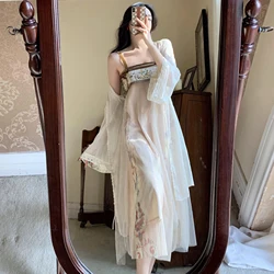 Robe de costume Tang Style chinois pour femmes, élégante, Style Hanfu, douce, princesse, robe de soirée féerique, Cardigan, rétro, Vintage 
