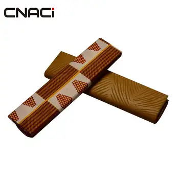 

CNAC Newest 2 + 2 Yards Ankara Fabric African Real Wax Print Nigeria Batik Fabric Ghana Kente Cloth Jacquard African Wax Fabric