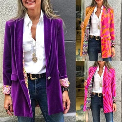 2021 moda casaco feminino novo inverno outono leopardo impressão outerwear quente manga longa jaqueta para as mulheres topos