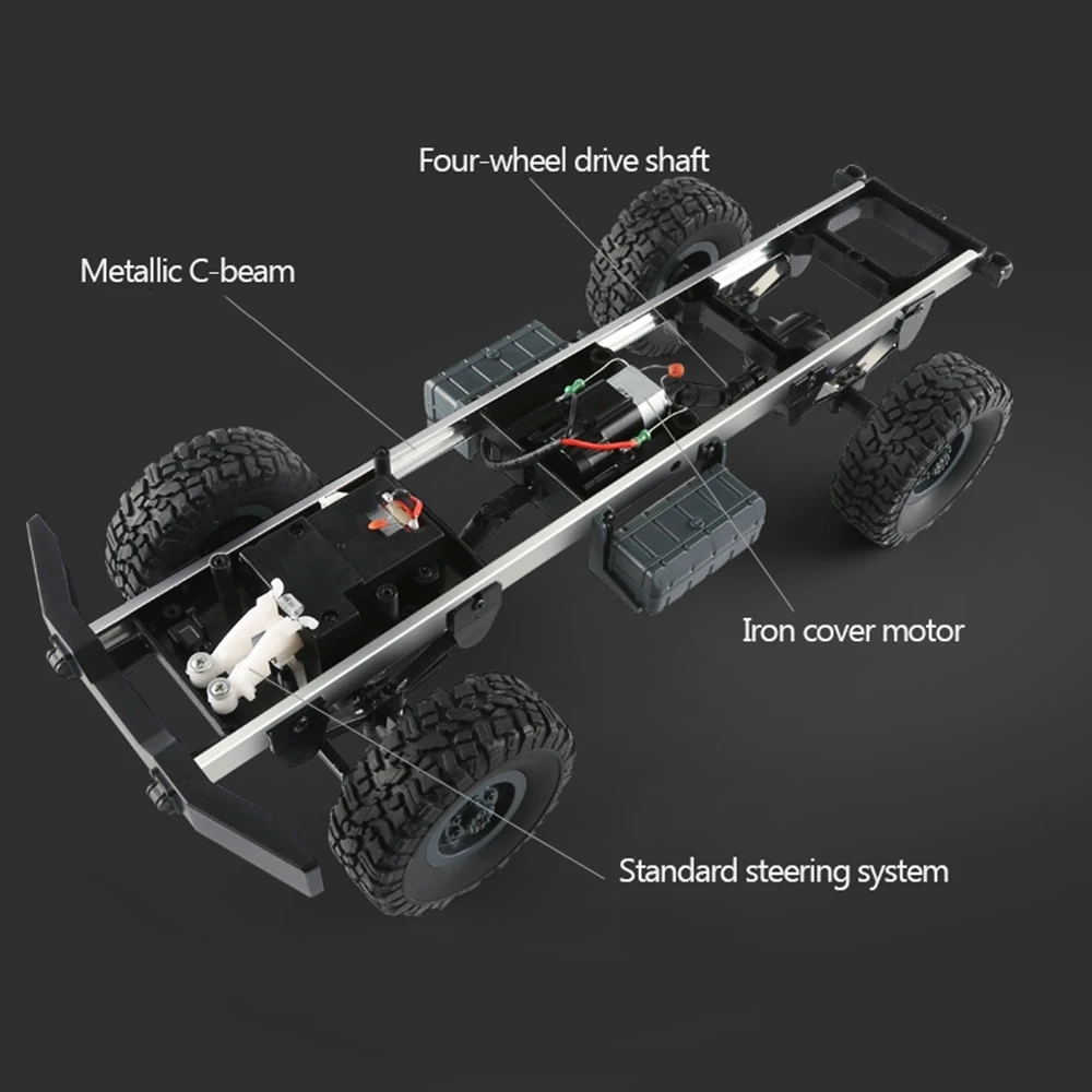 Q61 2,4G 4 колесный привод гусеничный внедорожный военный RC грузовик RC машинный с дистанционным управлением электрическая игрушка для детей Радиоуправляемый грузовик