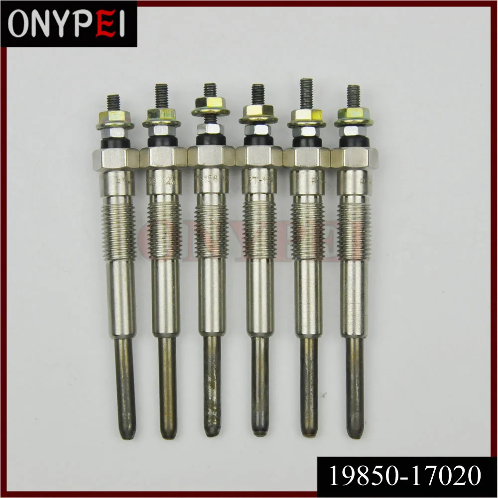 6 Pcs New Glow Plug 1985017020 For Toyota Land Cruiser 70 100 105 1hz