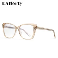Ralferty, женские прозрачные очки, оправа, синий светильник, женские очки, кошачий глаз, оптические оправы W2001