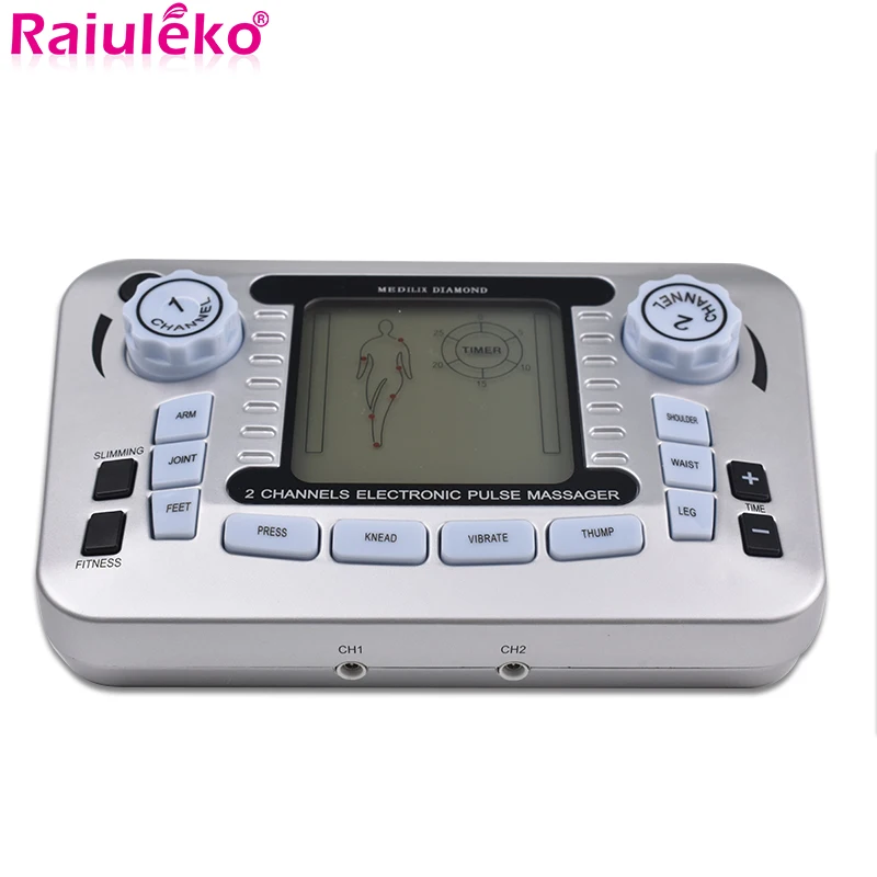 Electrical Pulse Tens Acupuncture Therapy Massager Slimming Fat Burner Muscle Stimulator Relax Massage Machine +10 Pads | Красота и