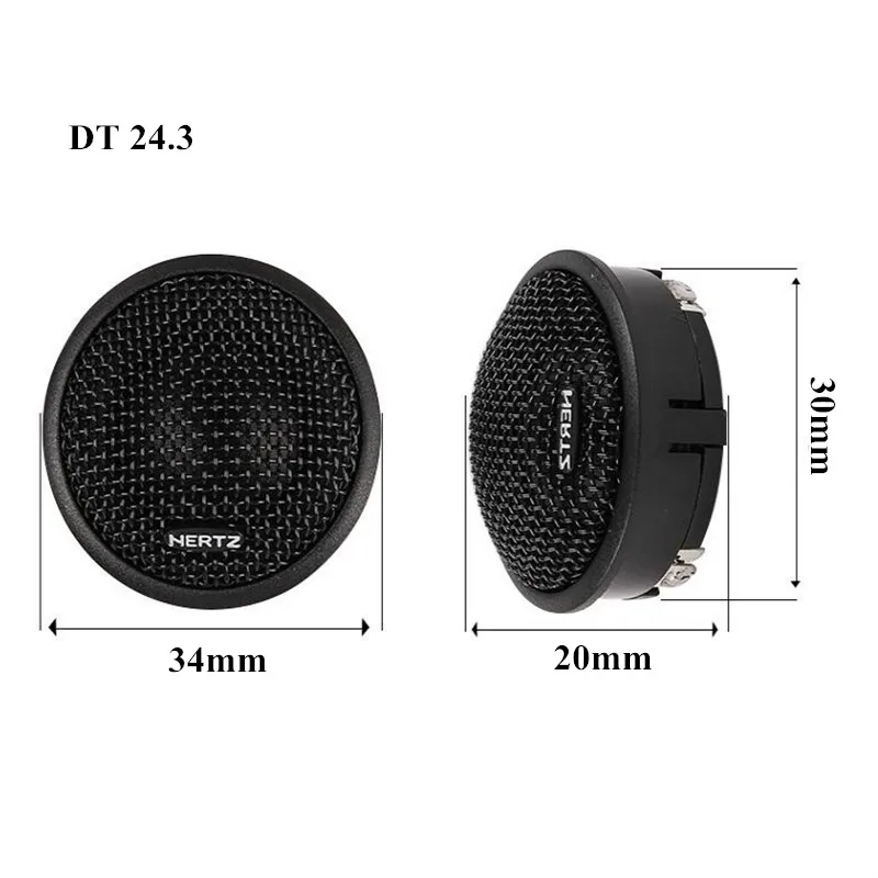 I KEY BUY 1Set 34mm 80W Silk Done Tweeter Speaker High Sensitivity Smooth Small Treble Head with Free Accessories.