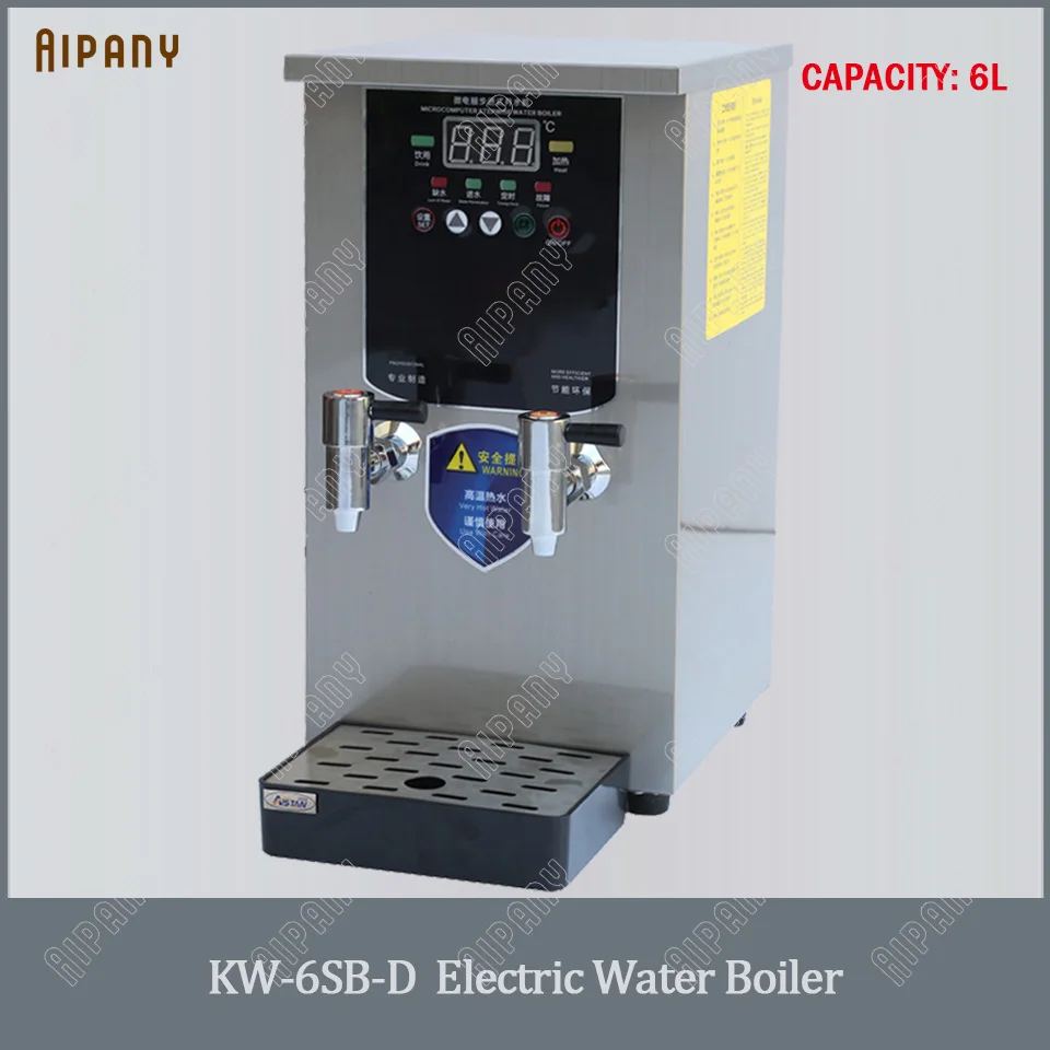 KW10SK коммерческий Электрический бойлер для воды 6L/10L/20L/30L кипячение воды машина из нержавеющей стали диспенсер для горячей воды - Цвет: KW6SB-D
