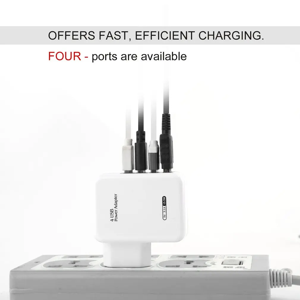 5 в 3,1 А, 4 порта, AC, настенный, для дома, путешествий, универсальный, Micro USB, зарядное устройство, адаптер, концентратор для samsung, для iPhone, VAY84, P18, 0,4, штепсельная вилка европейского стандарта