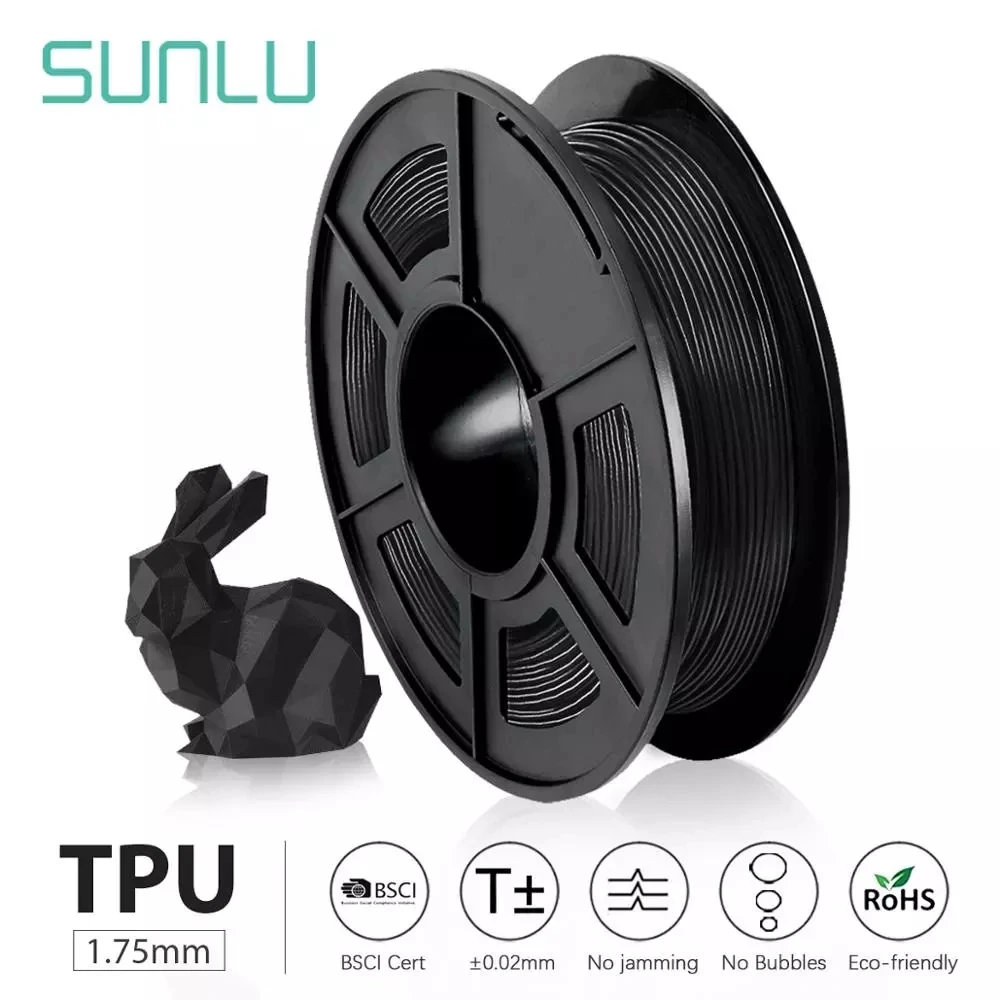 SUNLU ТПУ 0 5 кг Гибкая нить с полным цветом 1 75 мм для гибкой DIY подарочной или