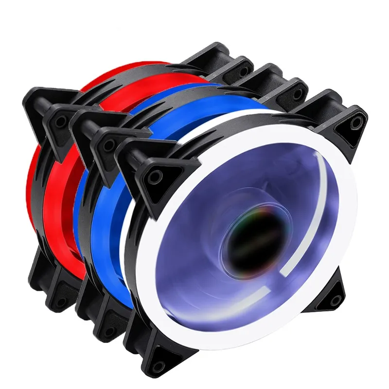 120mm PC Computer Case Fans Ultra Silent LED Cooling Fan 12VDC 3P IDE 4Pin Radiator CPU Cooler With Anti-Vibration Rubber | Электроника