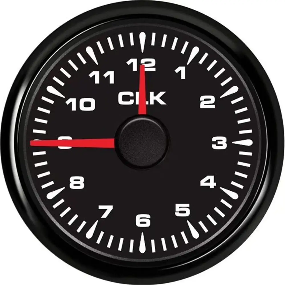 

1pc 52mm Auto Clock Meters 0-12Hours Waterproof Clock Gauges 8 Kinds Backlight Fit for Auto Boat Yacht Motorcycle Motor Home