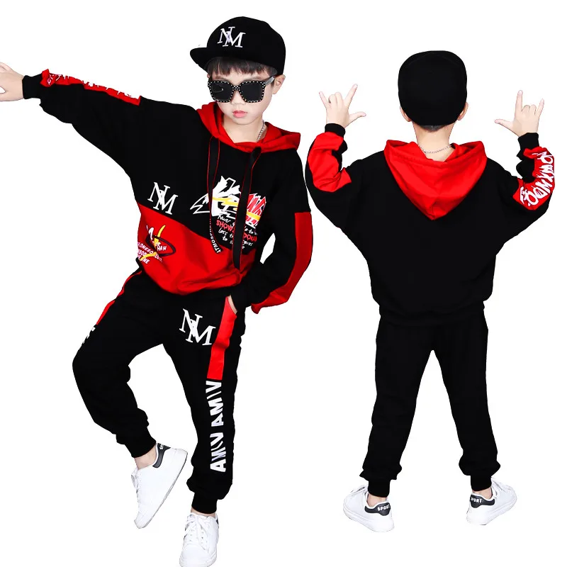 Autumn Spring Kids Clothes Boys 6 7 8 9 10 11 12 13 14 Years Boys Clothing Set Sports Suit Boys Hooded Jacket And Pants Outfits (10)