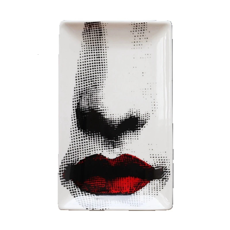 Винтажный декоративный поднос Fornasetti, керамический поднос, тарелка для фруктов и конфет, Кисть для макияжа, поднос для очков, Домашний Настольный Декор, аксессуары