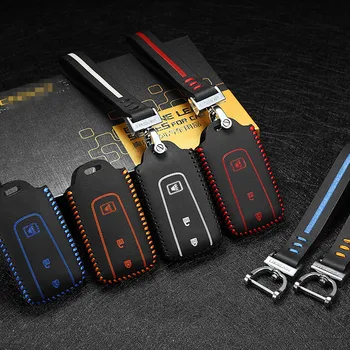 

Leather key cover for Toyota Prius Hybrid 2005 2006 car key case wallet holder key cover key Free shipping