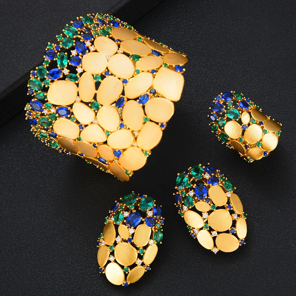 GODKI новый дизайн роскошный 3 шт. браслет кольцо серьги набор для женщин Свадебные кубический цирконий Дубай вечерние свадебные украшения бо... GODKI новый дизайн роскошный 3 шт. браслет кольцо серьги набор для женщин Свадебные кубический цирконий Дубай вечерние свадебные украшения бо...