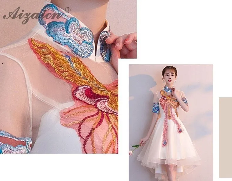 Современные модные новые хлопковые Cheongsam Сексуальные Короткие Qi Pao Женские китайские традиционные платья в восточном стиле Вечерние