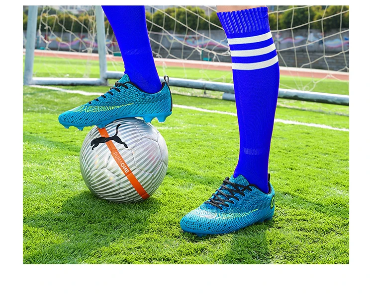 Спортивная обувь сетка CR7 футбольная обувь для мужчин и женщин и детей AG сломанные гвозди шипы ассасин студентов взрослых футбольная обувь Xiao Li