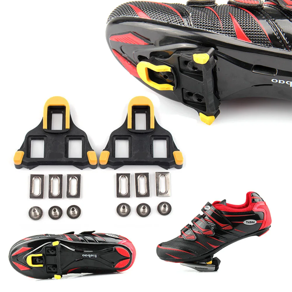 

One Set 2 X Bicycle Bike Self-locking Pedal Cleats Set Yellow for Shimano SM-SH11 SPD-SL for Road Mountain Bike Accessories
