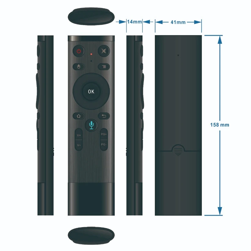 Viboton Q5 Мини Портативный 2,4G беспроводной Usb интерфейс Fly Air мышь клавиатура Пульт дистанционного управления для Android Smart Mini Pc Tv