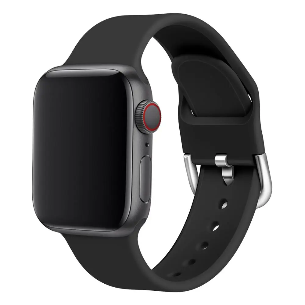 Силиконовый ремешок для Apple Watch Band 42 мм 38 44 40 Iwatch Bands браслет Series 4/3/2/1 81007|Ремешки