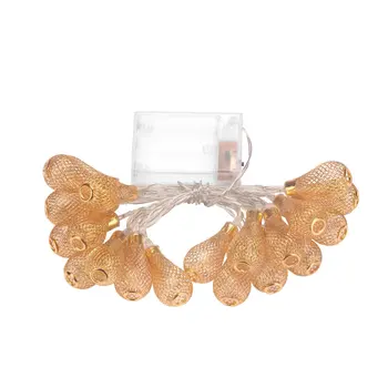 

ICOCO 20 LED Water Drop Shape Hollow Battery Powered String Light 3 AA Batteries for Wedding Party Christmas Home Festival Decor
