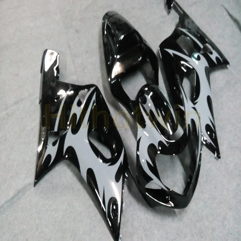 F Пользовательские ABS панели для Suzuki K1 GSX-R600/R750 01-03 GSXR600 2001 2002 2003 мотоцикл обтекатель корпуса+ винты+ черный - Цвет: F