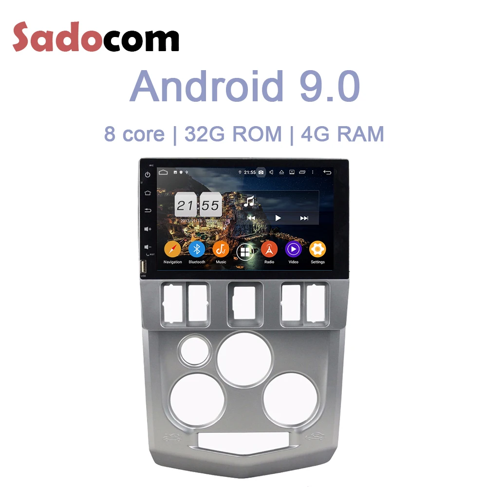 " DSP TDA7851 Android 9,0 4 Гб ОЗУ 32 ГБ Автомобильный dvd-плеер gps ГЛОНАСС карта RDS радио wifi Bluetooth 4,2 Камера для Renault Logan L90