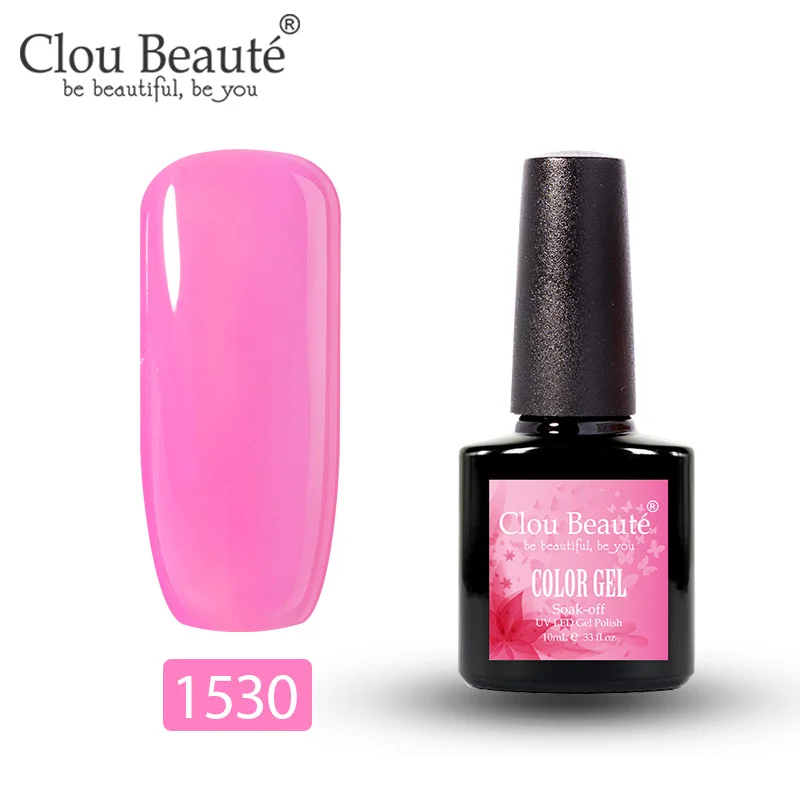 Clou Beaute 10 мл Праймер гель лак замачиваемый гель лак для ногтей Базовое покрытие не протирать Топ УФ гель лак для ногтей светодиодный гель дизайн ногтей гибридный - Цвет: 1530