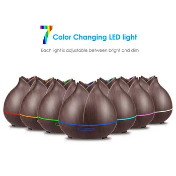 

400ml Running 10+ Hours Aromatherapy Diffuser for Essential Oils 4 Timer Setting Whisper Quiet Humidifiers for Bedroom, Home