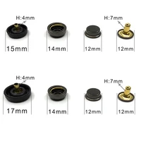 20sets Black Snaps T3T5 T8 buttons top cover Black and white nylon Buttons Plastic snaps button Rivet Button accessories 2