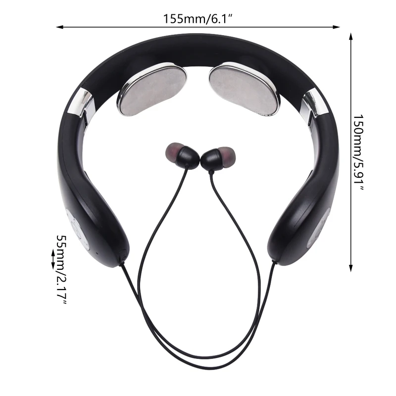 Foldable Bluetooth 5.0 Neck Massage Wireless Portable In-Ear Headphone Heating