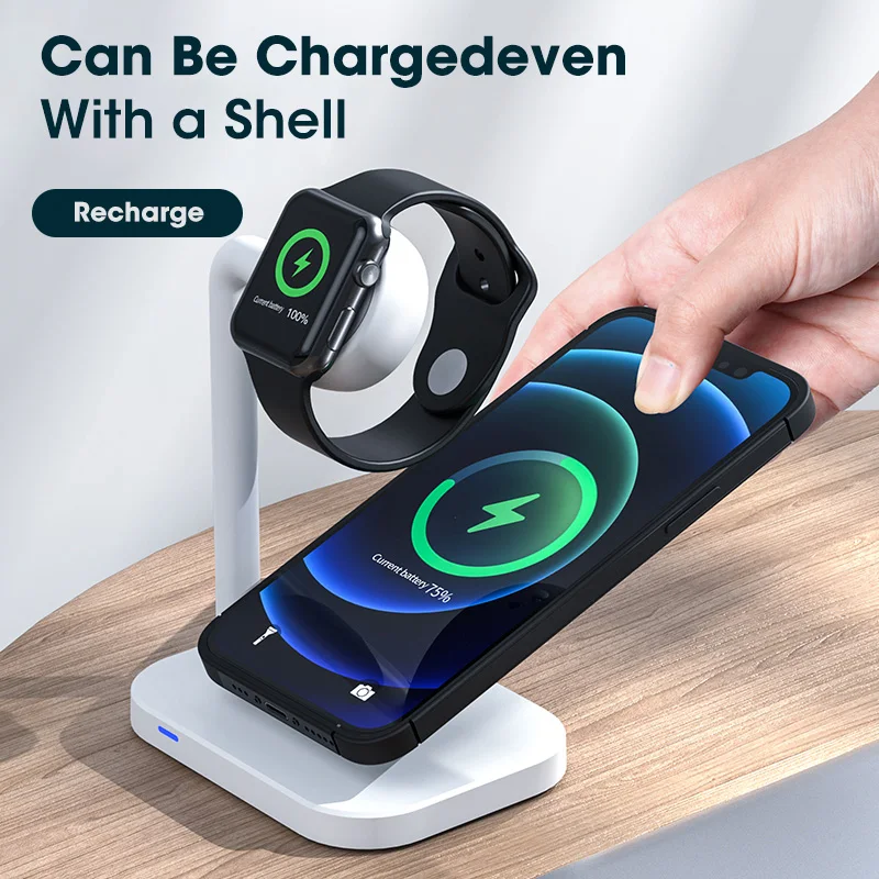 2 In 1 Magnetic Wireless Charger 15W QI Fast Charging Brackets for IPhone Samsung Huawei Xiaomi Mobile Phone Charging Stand baseus 65w Chargers