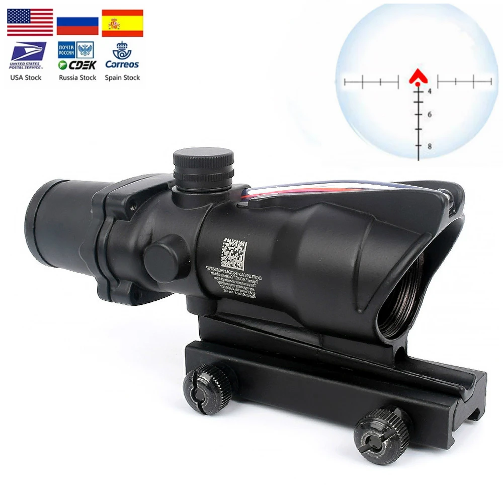 ACOG 4X32 реальное волокно Оптическое красное зеленое стекло с подсветкой шеврон