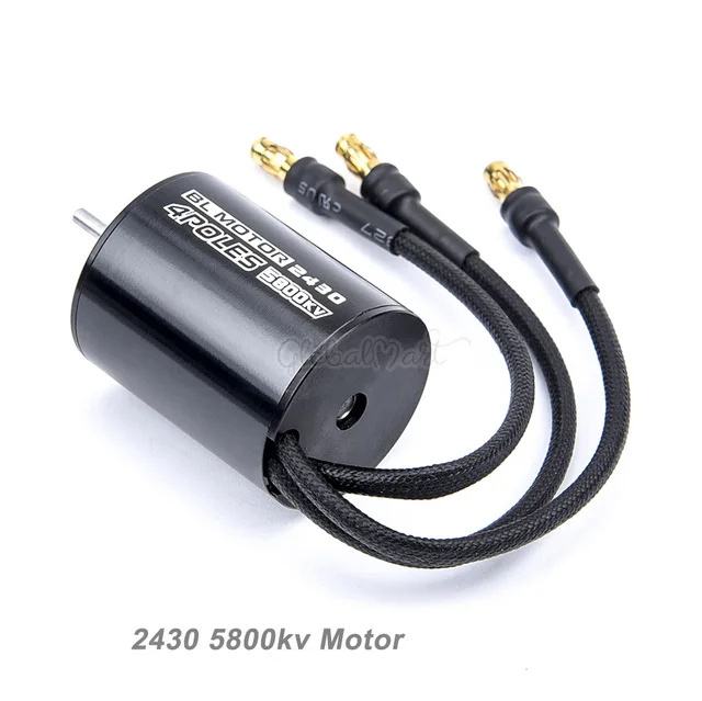 2430 5800KV 7200KV 4P Sensorless Brushless Motor & 25A Brushless ESC with programming card for 1/16 1/18 RC Car Truck