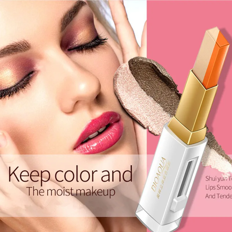Профессиональный двойной градиент цвета бархатные макияж глаз тени-карандаш Водонепроницаемый мерцающие тени для глаз с металлическим отливом для макияжа Набор для макияжа бровей