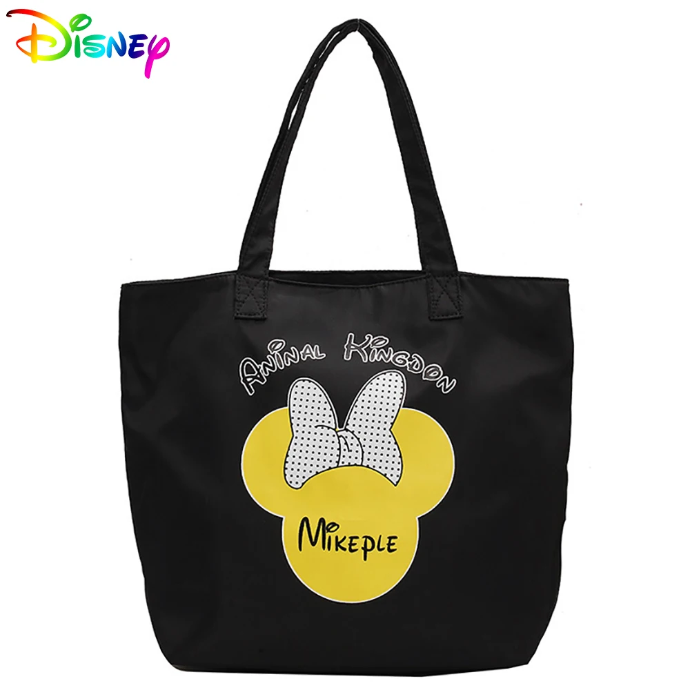Disney Mickey Mouse Cartoon Printing Tote Bags For Women Minnie Cute Handbags Female Fashion Luxury Large Capacity Shoulder Bag