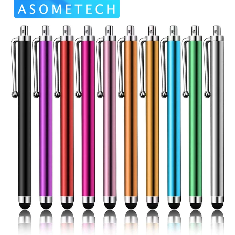 10pcs/lot Universal Stylus Pen Capacitive Screen Touch Pens Multi Color Drawing Click Pencil for Tablet Android Mobile Phone | Компьютеры