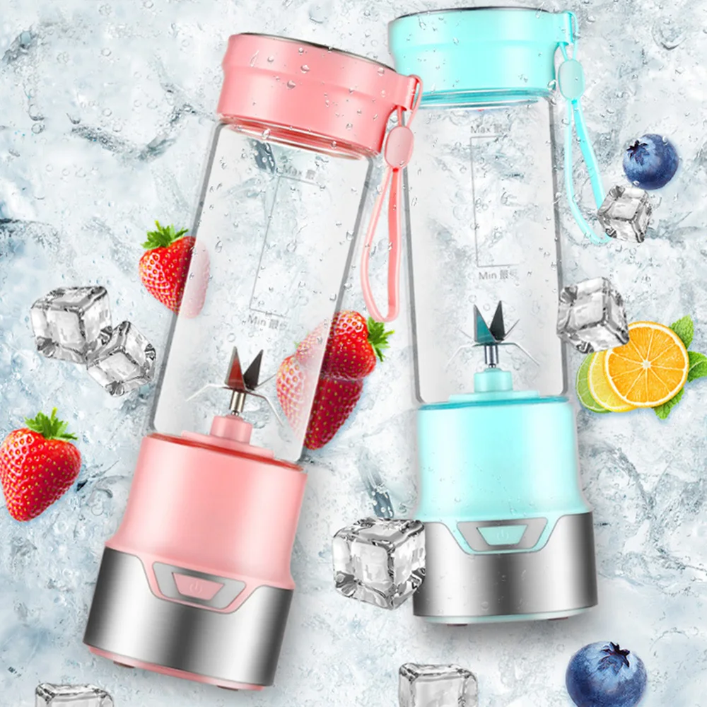 

350ml Portable 6 Blades Blender Rechargeable Electric Juicer Cup Mixing Water Bottle Smoothie Maker Machine Orange Fruit Juicer