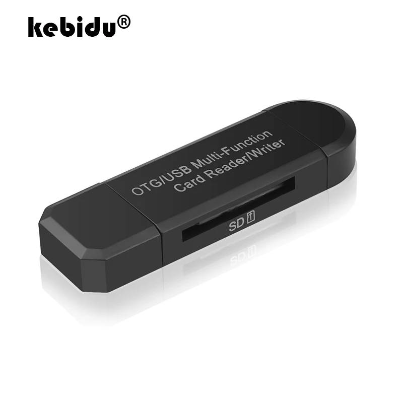 Kebidu высокоскоростной 2 в 1 USB 2,0 считыватель карт памяти телефон OTG адаптер Micro SD OTG кардридер для SD/TF micro SD