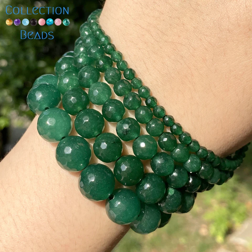 15 Perle Sciolte Di Giada Rossa Naturale Sfaccettata 6mm - Foto 11