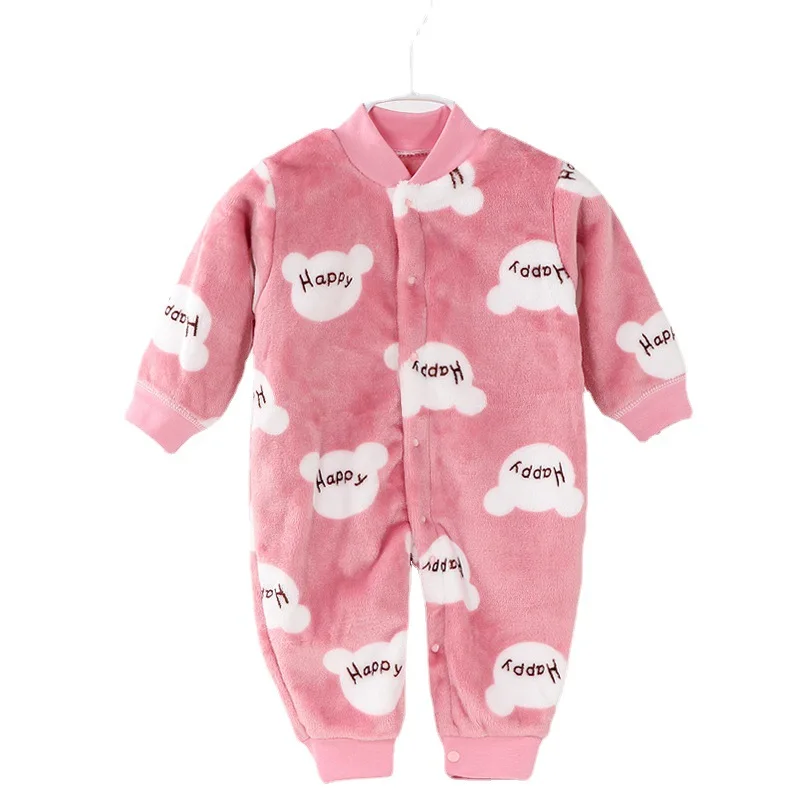 winter Newborn Baby Clothes Flannel keeps warm Boys Girls Romper   Long Sleeve Romper Kids Jumpsuit Playsuit Outfits bulk baby bodysuits	