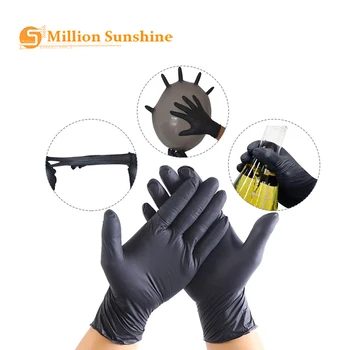 

Nitrile Gloves Black 6pcs/lot Food Grade Waterproof Allergy Free Disposable Work Safety Gloves Nitrile Gloves Mechanic