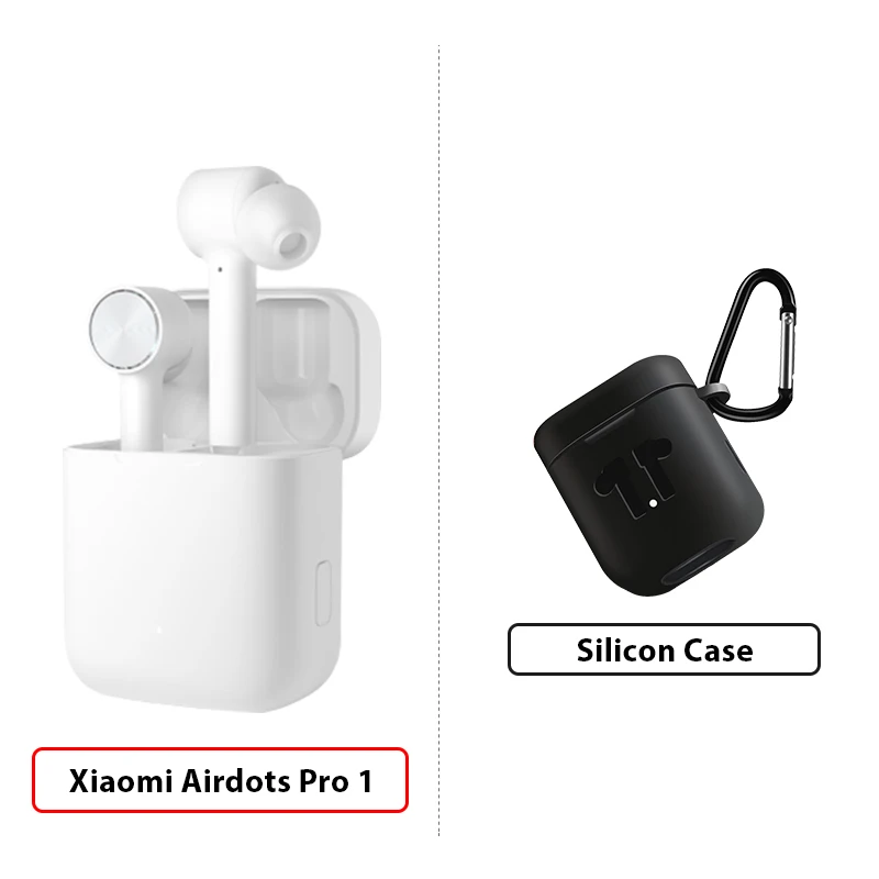 1Add Black Case Xiao mi Airdots Pro TWS беспроводные наушники mi True беспроводные Bluetooth наушники ANC переключатель ENC HD управление нажатием для IOS Android - Цвет: 1Add Black Case