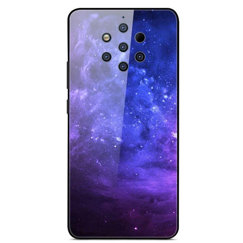 Для Nokia 9 PureView чехол из закаленного стекла «Планета космос» чехол из стекла для Nokia 9 Pure View Nokia9 PureView Coque Shell